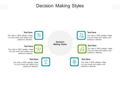 Decision making styles ppt powerpoint presentation pictures graphics cpb