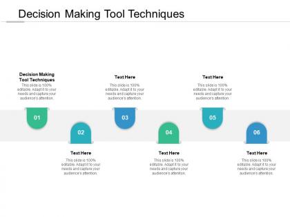 Decision making tool techniques ppt powerpoint presentation inspiration example file cpb