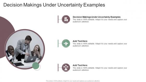Decision Makings Under Uncertainty Examples In Powerpoint And Google Slides Cpb