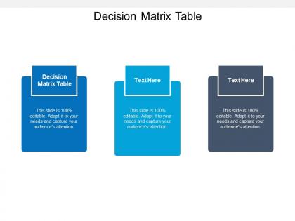 Decision matrix table ppt powerpoint presentation layouts format cpb
