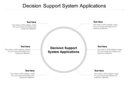 Decision support system applications ppt powerpoint presentation styles example topics cpb