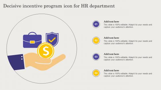 Decisive Incentive Program Icon For HR Department