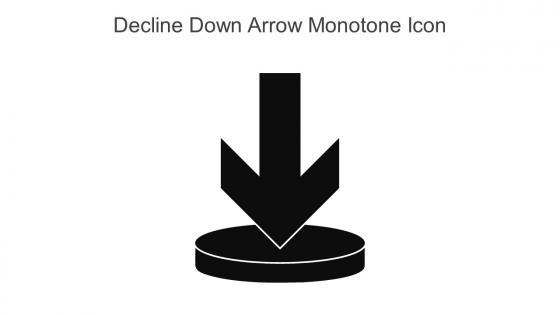 Decline Down Arrow Monotone Icon In Powerpoint Pptx Png And Editable Eps Format