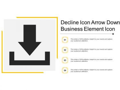 Decline icon arrow down business element icon