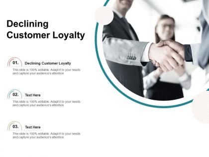 Declining customer loyalty ppt powerpoint presentation portfolio design templates cpb