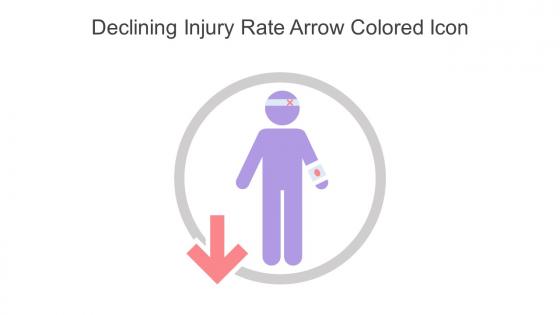 Declining Injury Rate Arrow Colored Icon In Powerpoint Pptx Png And Editable Eps Format