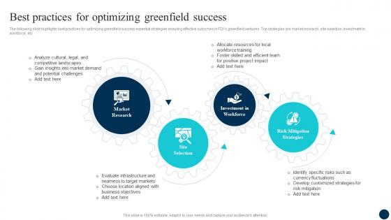 Decoding FDI Opportunities Effective Best Practices For Optimizing Greenfield Fin SS