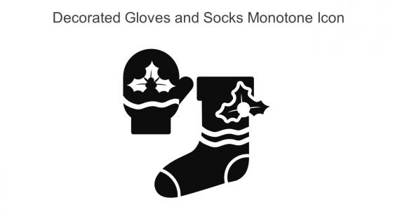 Decorated Gloves And Socks Monotone Icon In Powerpoint Pptx Png And Editable Eps Format