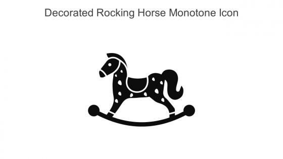 Decorated Rocking Horse Monotone Icon In Powerpoint Pptx Png And Editable Eps Format