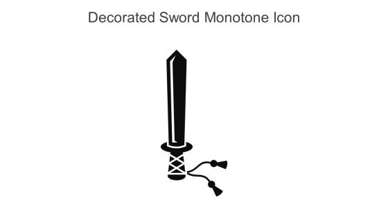 Decorated Sword Monotone Icon In Powerpoint Pptx Png And Editable Eps Format