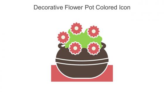 Decorative Flower Pot Colored Icon In Powerpoint Pptx Png And Editable Eps Format