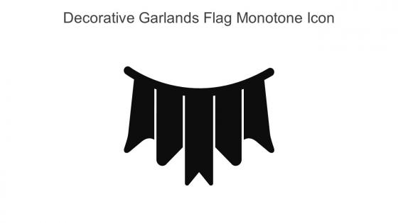 Decorative Garlands Flag Monotone Icon In Powerpoint Pptx Png And Editable Eps Format