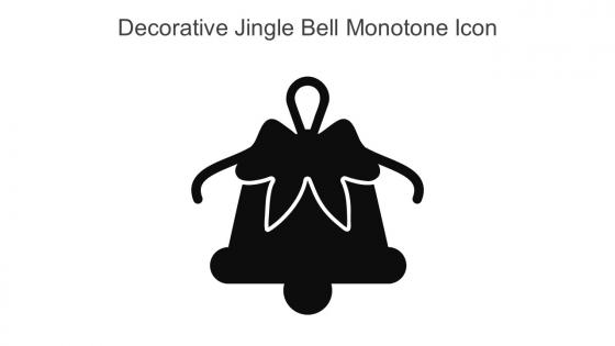 Decorative Jingle Bell Monotone Icon In Powerpoint Pptx Png And Editable Eps Format
