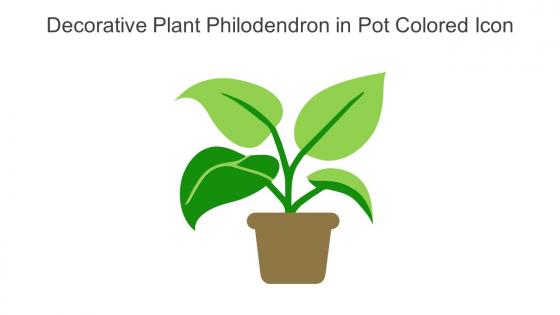 Decorative Plant Philodendron In Pot Colored Icon In Powerpoint Pptx Png And Editable Eps Format