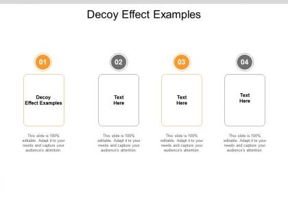 Decoy effect examples ppt powerpoint presentation ideas portfolio cpb