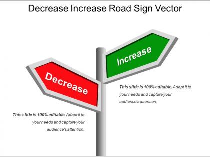 Decrease increase road sign vector