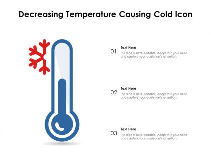 Decreasing temperature causing cold icon
