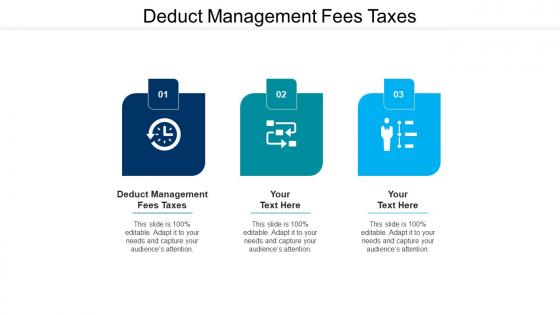 Deduct management fees taxes ppt powerpoint presentation infographic template portfolio cpb