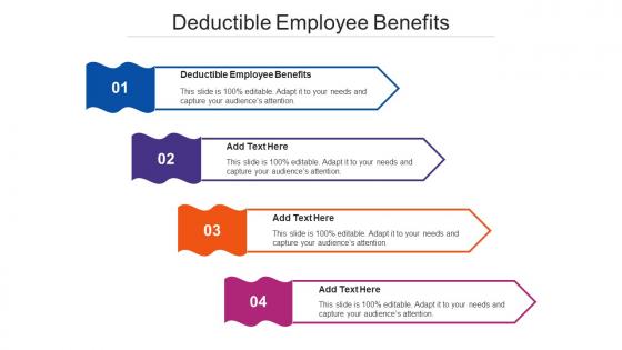 Deductible Employee Benefits Ppt Powerpoint Presentation Summary Graphics Download Cpb