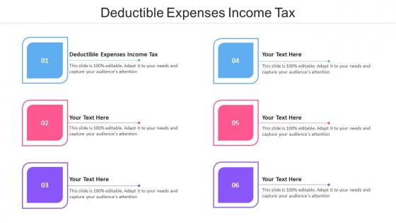 Deductible Expenses Income Tax Ppt Powerpoint Presentation Gallery Sample Cpb