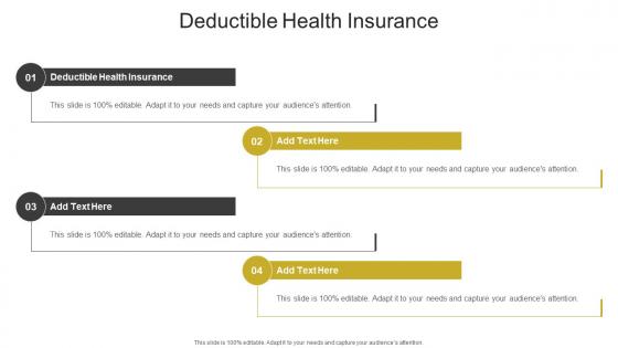 Deductible Health Insurance In Powerpoint And Google Slides Cpb
