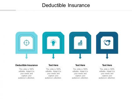 Deductible insurance ppt powerpoint presentation visual aids show cpb