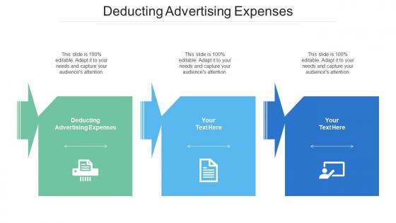 Deducting Advertising Expenses Ppt Powerpoint Presentation File Outline Cpb