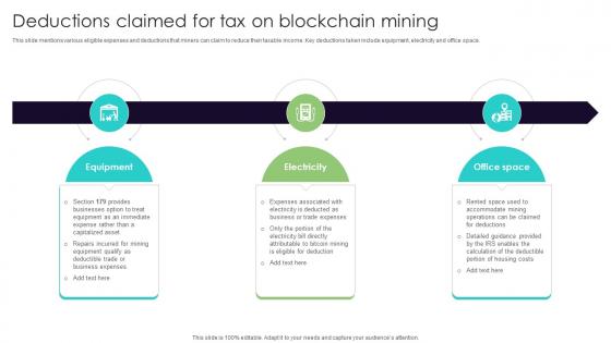 Deductions Claimed For Tax On Blockchain Everything You Need To Know About Blockchain BCT SS V