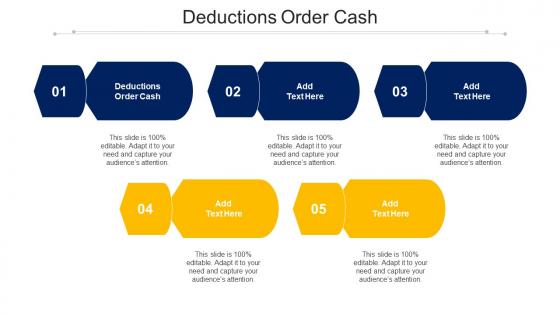 Deductions Order Cash Ppt Powerpoint Presentation Icon Slideshow Cpb