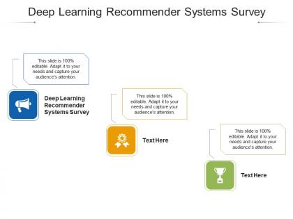 Deep learning recommender systems survey ppt powerpoint presentation infographic cpb