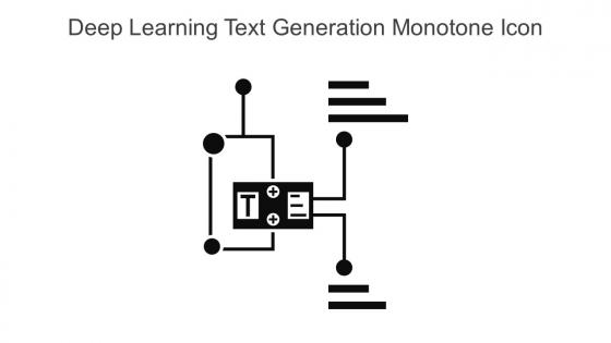Deep Learning Text Generation Monotone Icon In Powerpoint Pptx Png And Editable Eps Format