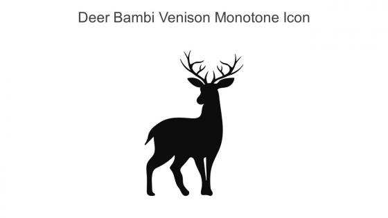Deer Bambi Venison Monotone Icon In Powerpoint Pptx Png And Editable Eps Format