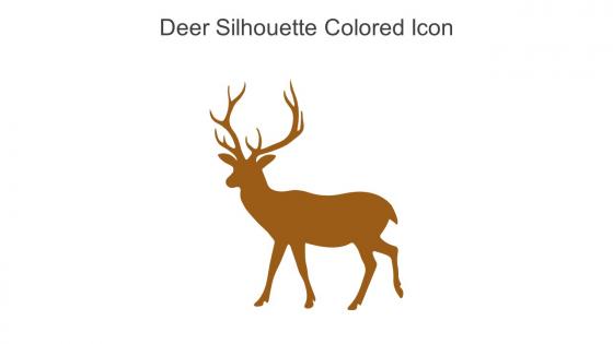 Deer Silhouette Colored Icon In Powerpoint Pptx Png And Editable Eps Format