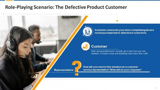 Defective Product Role Play Activity For Customer Service Edu Ppt
