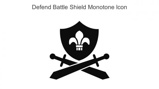 Defend Battle Shield Monotone Icon In Powerpoint Pptx Png And Editable Eps Format