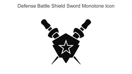 Defense Battle Shield Sword Monotone Icon In Powerpoint Pptx Png And Editable Eps Format