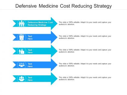 Defensive medicine cost reducing strategy ppt powerpoint presentation portfolio ideas cpb