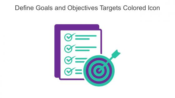 Define Goals And Objectives Targets Colored Icon In Powerpoint Pptx Png And Editable Eps Format
