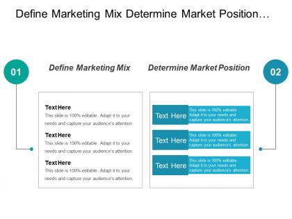 Define marketing mix determine market position marketing budget