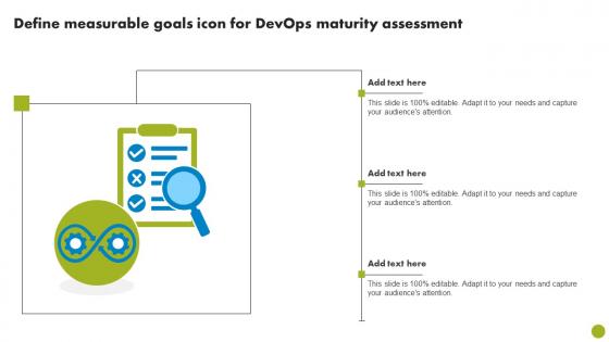 Define Measurable Goals Icon For DevOps Maturity Assessment
