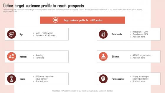 Define Target Audience Profile To Reach Prospects RTM Guide To Improve MKT SS V
