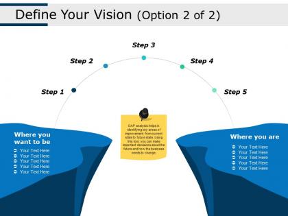 Define your vision step ppt show background images
