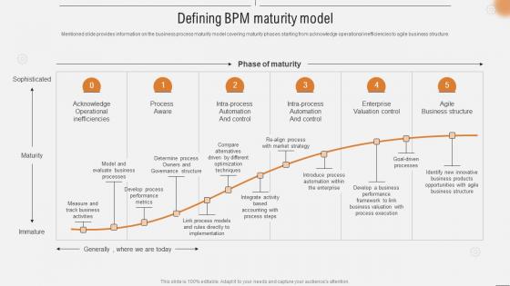 Defining BPM Maturity Model Improving Business Efficiency Using