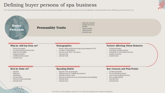 Defining Buyer Persona Of Spa Business Ideal Image Medspa Business BP SS