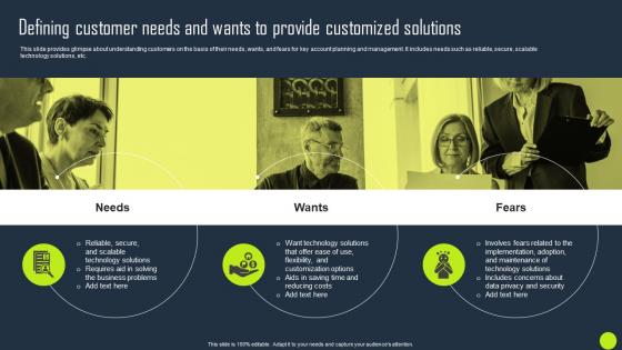 Defining Customer Needs And Wants To Provide Key Business Account Planning Strategy SS