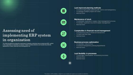 Defining ERP Software Assessing Need Of Implementing ERP System In Organization