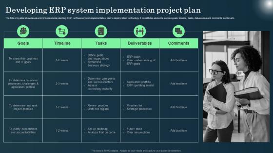 Defining ERP Software Developing ERP System Implementation Project Plan