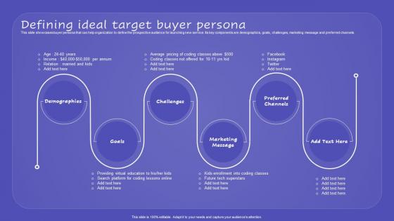Defining Ideal Target Buyer Persona Promoting New Service Through