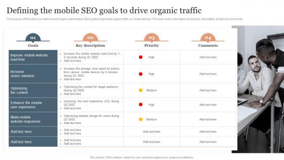 Defining The Mobile SEO Goals To Drive Organic Traffic SEO Services To Reduce Mobile Application