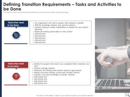 Defining transition requirements solution assessment criteria analysis and risk severity matrix